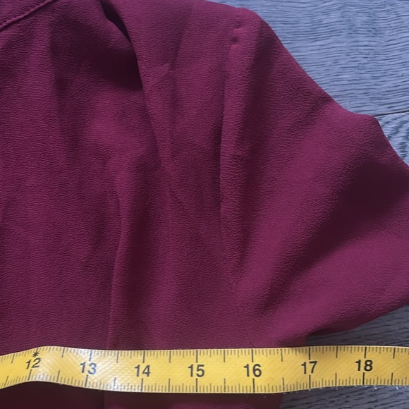 Re named Burgundy Wrap Chiffon Dress M - Picture 9 of 14